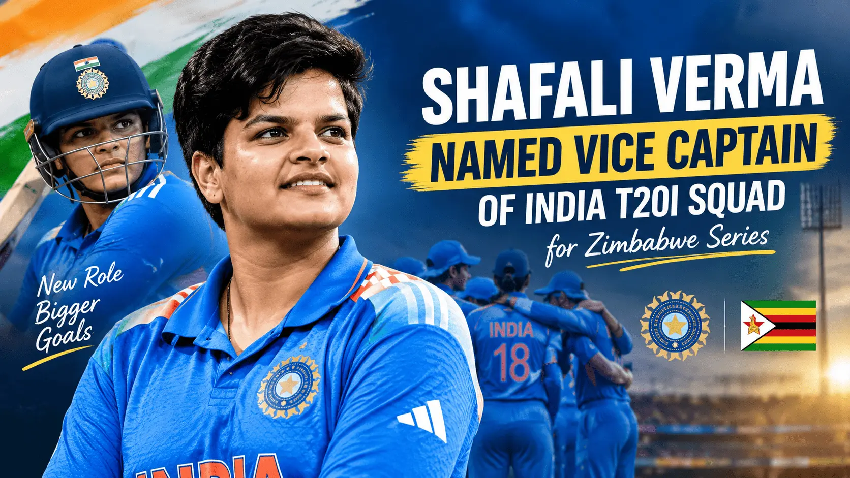 Shafali Verma Named Vice Captain for India T20I Zimbabwe Series